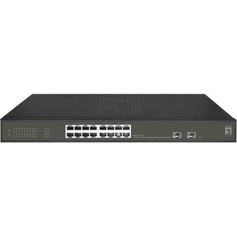 LevelOne GES-2118P switch Gestionado L2 Gigabit Ethernet (10/100/1000) Energía sobre Ethernet (PoE) Negro (1/4)