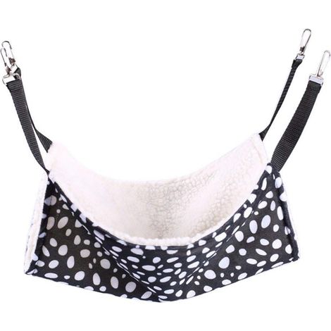 Hamac suspendu pour cage, en peluche douce, pour chat, furet, lapin, chinchilla, chat et cochon d'Inde, 35 x 35 cm (1/2)