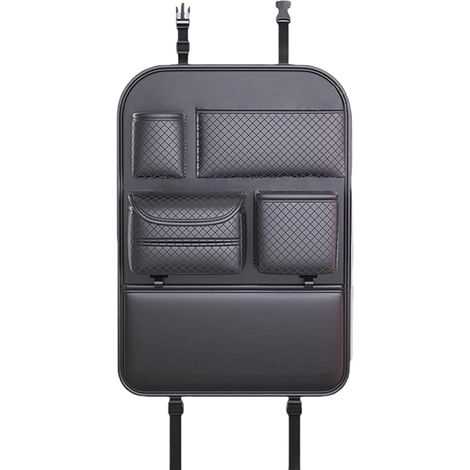 Rangement de siège arrière avec tapis de protection, poche arrière multifonctionnelle et sac à compartiments multiples pour SUV, organiseurs multicouches de siège arrière de voiture (1/5)