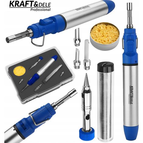 Mini soplete de gas, micro soldador de gas, 1300 °C Kraft&Dele (1/5)