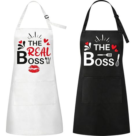 2 Tablier de Cuisine Amusants, Tablier Réglable avec Poche (1/5)