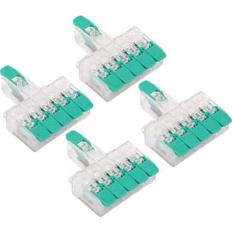 Connecteur de fil d'épissure électrique 1 en 5 sorties, 10 pièces, câble d'épissure de câblage rapide 41A 450V (1/5)