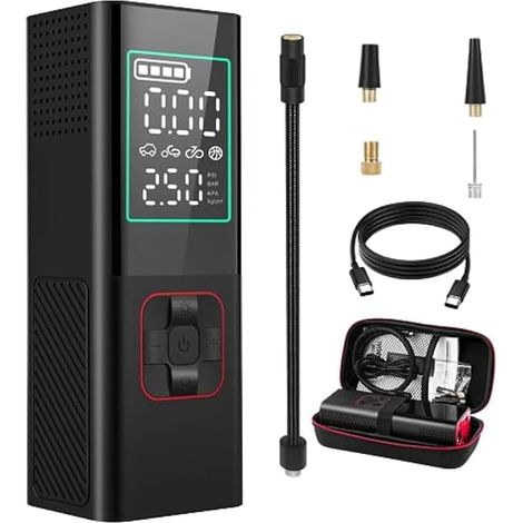 Compresseur D'Air Portatif de Gonfleur de Pneu-160PSI pour la Voiture, Gonfleur de Pneu de Compresseur D'Air pour des Pneus de Voiture, Balles, Gonflables (1/5)