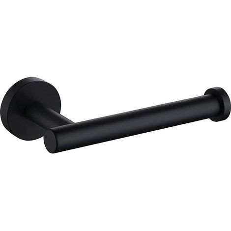 Porte-Papier Toilette Inox 304 Noir, Support Mural Antirouille pour Salle de Bain, Distributeur Rouleau 16x9.1x5.5CM GROOFOO (1/5)