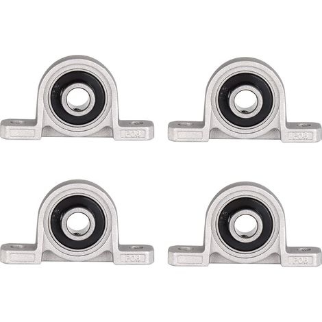 Roulement de bloc 4 pièces, roulement à billes de 10 mm, roulement de bloc d'oreiller, roulement de bloc d'oreiller, alésage de bride, support à assembler, auto-ajustable (1/5)