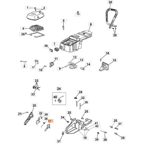 Leva fermo motosega modelli GS630 ORIGINALE OLEOMAC 50200040R 50200040