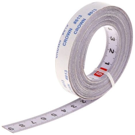 Ruban adhésif en acier inoxydable pour table de sciage, règle métrique auto-collante pour outils de menuiserie et scie sur table.