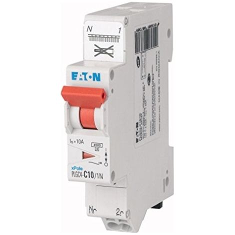 Interruptor modular Eaton 10A rojo compacto robusto