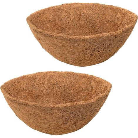 TAISHENGDA-Ineasicer Lot de 2 sacs ronds en fibre de coco Ø 40 cm pour paniers suspendus à l'intérieur ou à l'extérieur (1/5)