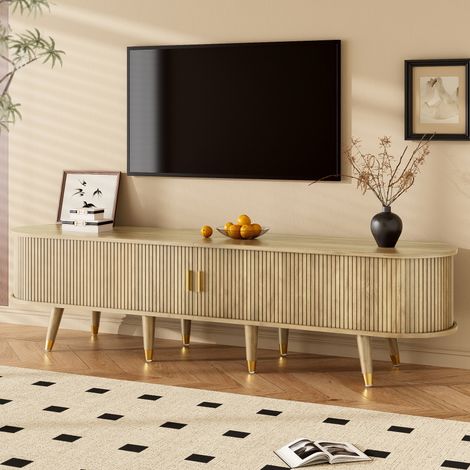 credenza mobile tv 175 cm con ante scorrevoli rovere OKMYHOME (1/5)