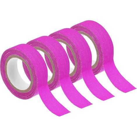 sourcing map Lot de 4 rouleaux ruban adhésif fluorescent néon, 1,5 cm x 5 m, pour décoration fêtes