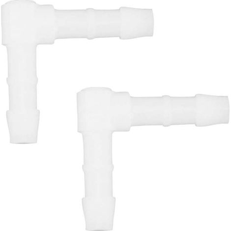 2x raccord de durite en L diamètre 4mm connecteur tube tuyau carburant essence tracteur tondeuse voiture (1/2)