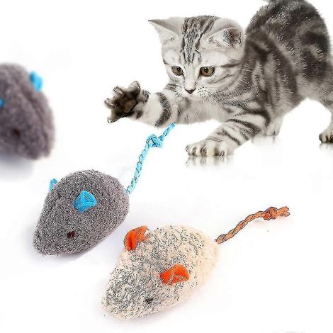 Coffret de jeu Dww-skitter Critters Souris et Herbe à Chat pour Chats et Chatons, Amusant et Passionnant - 3 Pièces, Couleurs Aléatoires (1/4)