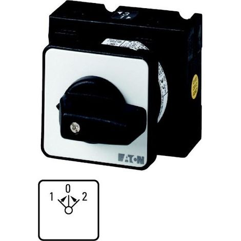 Inverseur Contacts: 5 32A 1 0 2 45° à rappel,encastré fixation centrale 000 000695 EATON T3-3-8228/EZ