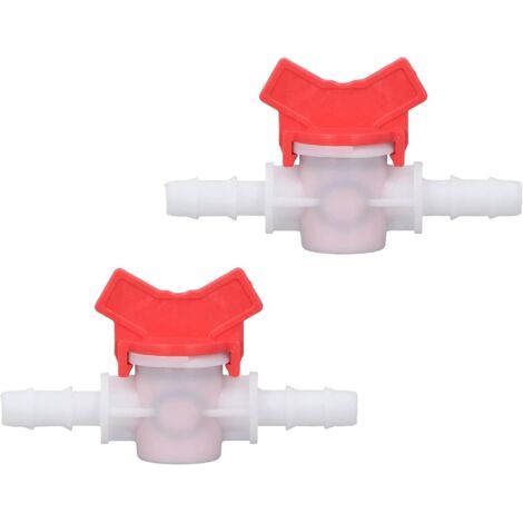 2 Pièces Régulateur Pompe à Eau, 10 mm Connecteur Rapide Régulateur de Débits Pompe à Eau Vannes d'Arrêt Droites Valve Interrupteur Débit D'eau pour Tuyau (1/5)