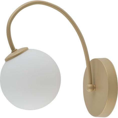 Applique murale Velvet laiton beige globe blanc G9 (1/2)