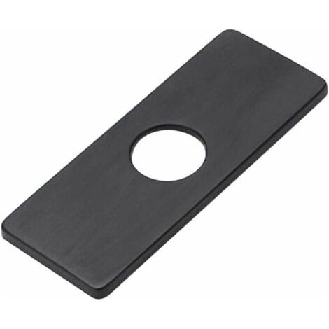 1PC noir Plaque de trou d'évier de cuisine pour robinet de salle de bain, lavabo, rosace de robinet en nickel brossé