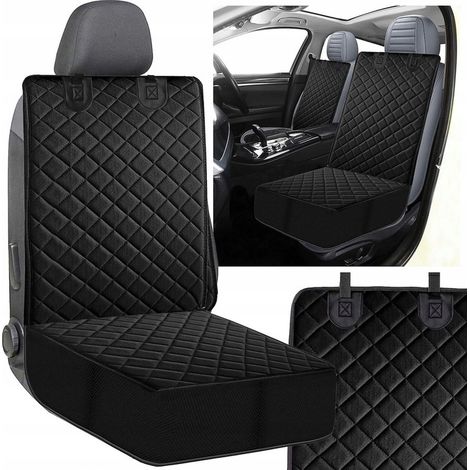 Housse de siège de voiture matelassée noire de 102 x 50 cm