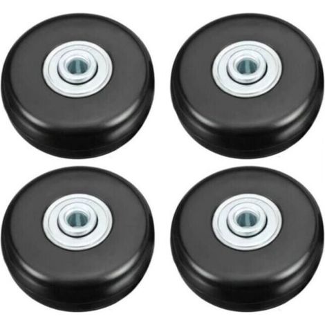 4PCS 50mm Roulette Valise, Bagage Valise Réparation Roulette Charge Lourd Muette Caoutchouc Universelle Pivotante Roue Rechange Transport Remplace Roulette pour Valise/Bagage/Sac à Dos/Vo (1/5)