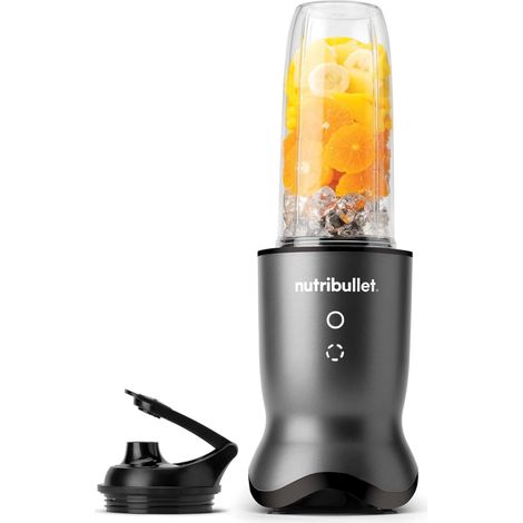 Blender Personnel, Mixeur pour Smoothies, Hachoir, Lames en Acier Inoxydable, Touches Tactiles, Tasse en Tritan de 900ml, Inclus Couvercle de voyage, 1000W, Gris (NB1004DGB) (1/5)