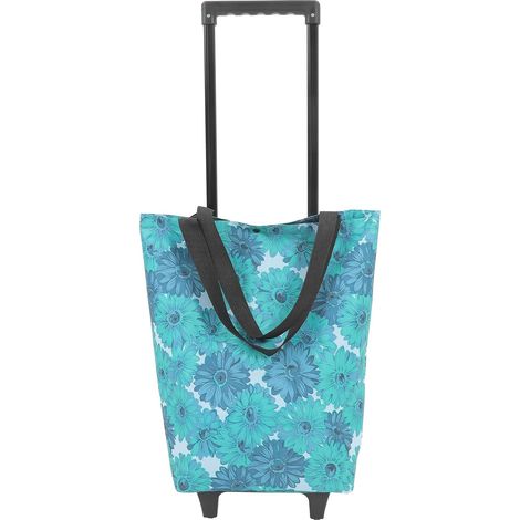 de courses pliable SECFOU avec roulettes chariot portable en