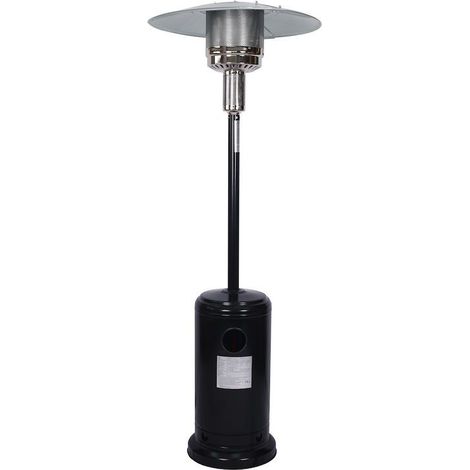 Le Poisson Qui Jardine – Parasol chauffant infrarouge gaz 13000W – Diffusion de chaleur 81 cm – Acier noir robuste – Pour terrasses et jardins
