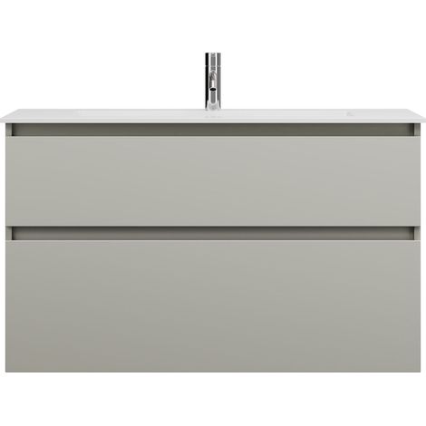burgbad Lin20 Lavabo bajo para lavabo, blanco mate, 2 extraíbles,