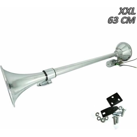 Klaxon d\'Air Compresseur Trompe 135dB Trompette Voiture Camion Bateau 12/24V (1/4)