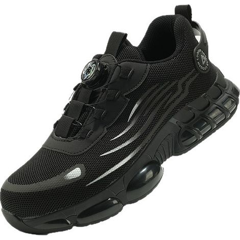 Chaussures de travail à embout d'acier et à molette, pointure 45, confortables et faciles à porter.