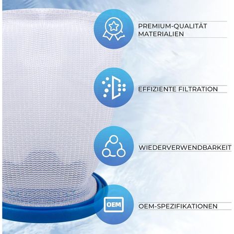 ANTOBLE 2er-Pack Mehrschichtfilterbeutel, kompatibel mit Pool Blaster Max Li 30.000 ml, Catfish Ultra, iVac 250, iVAC C2, Volt FX-4 und Jacuzzi JPV200 (2 Stück) P30X022XF PBW022XF (1/3)