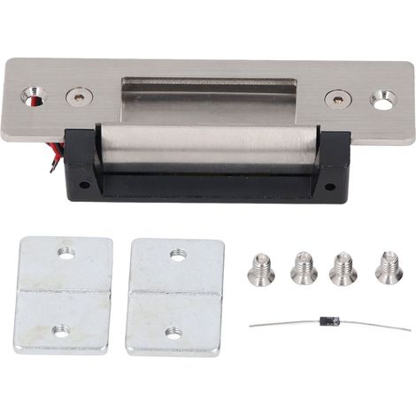 Gâche électrique robuste à sécurité positive, 12 V CC, pour systèmes de contrôle d'accès et serrures cylindriques. (1/5)
