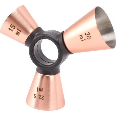 Doseur à vin ergonomique en acier inoxydable 304, plaqué cuivre, pour la préparation du vin. (1/5)