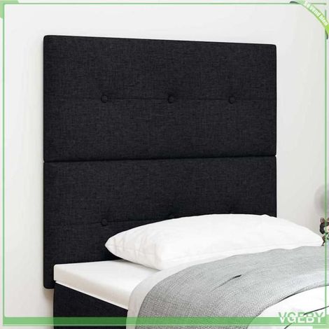 Tête de lit - 3337784 - Velours côtelé - Hauteur réglable 118–128 cm - Noir 80 cm (1/5)
