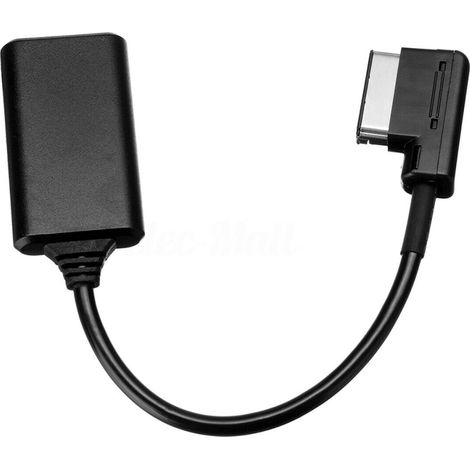 Adaptador auxiliar de cable de audio AMI MMI con interfaz de música Bluetooth compatible con Audi A4L, A3, A5, A6L, A8, Q5 y Q7, y VW Golf 2010-2018.