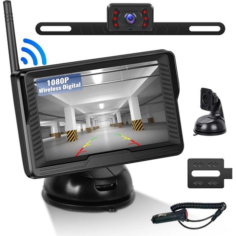 Wireless Backup Camera, 4.3" HD Monitor, 1080P 120° Wide Angle Rear Camera for Infrared Night Vision, Waterproof IP68, Backup Camera Kit for Truck Camping Car Farm Tractor 12V (1/5)
