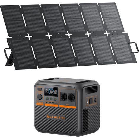 Kit BLUETTI Premium 200 V2(AC270P) con Pannello Solare 500W - 2073.6Wh, Generatore Solare 4x2700W