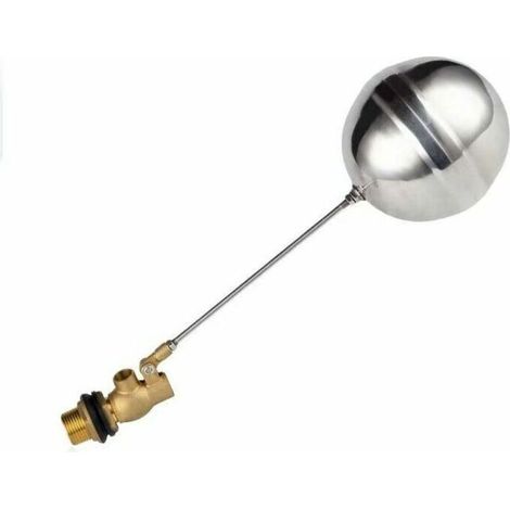 Régulateur de niveau de piscine-Capteur d'eau en laiton de robinet à flotteur d'eau en laiton de robinet à flotteur DN15 G1/2 pour robinet automatique de niveau d'eau de piscine (1/5)