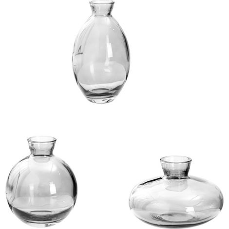 Vase à bourgeons en verre Transparent, petite fleur multifonctionnelle pour salon, salle de bain, chambre à coucher (1/5)