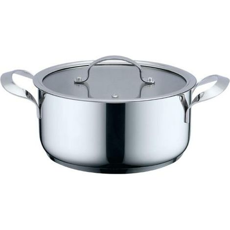 Stielkasserolle Con Deckel Haeger PA-20H.002A Beige Grau Ø 20 cm