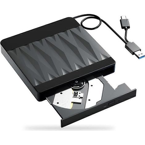 Lecteur Blu-ray/DVD externe BD/DVD/CD -/+RW pour ordinateur portable et de bureau, compatible Windows et macOS (1/5)