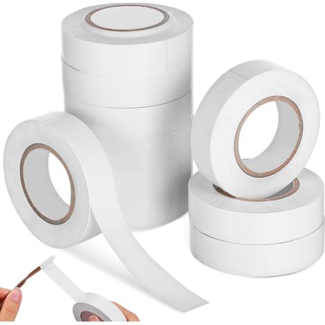 10 rouleaux de ruban isolant électrique en PVC blanc pour la (1/5)