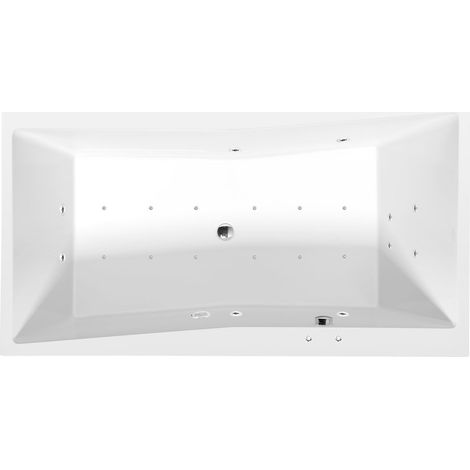 Baignoire balnéo QUEST, 180x100x49cm, Active Hydro-Air, chrome (1/4)