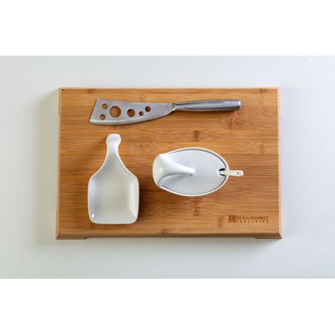 Kit Aperitivo Tagliere Legno Scuro 38,3x26,7x2,8 cm con Accessori (1/5)