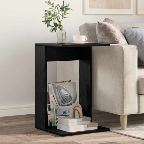 Beistelltisch Schwarz Eichen-Optik 40 x 38 x 62,5 cm