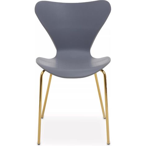 Interiors by Premier Dining Chair with Grey Seat, Space-Saving Dining Accent Chair, Easy to Clean Bedroom Chair