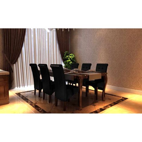 Maison Exclusive - Sedie da Pranzo 6 pz Nere in Similpelle (1/5)