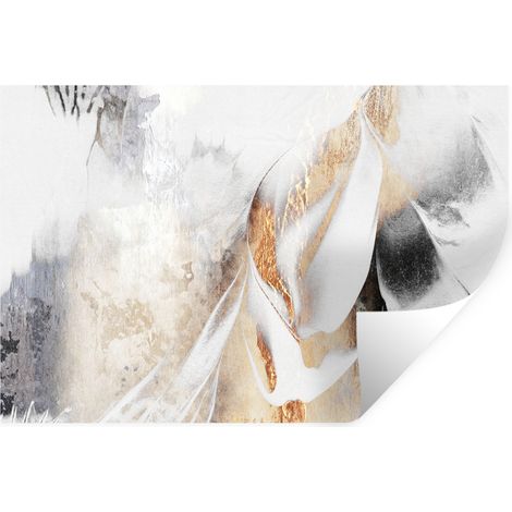 Wall Sticker Luxury - Abstract - Gold - White 60x40 cm (1/5)