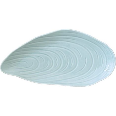 Assiette De Service En Porc.32,5x16 Cm Coquillages Azur - Pozzi Milano Spa