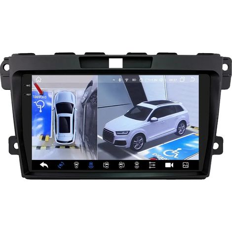 Autoradio, Lecteur Multimédia, Compatibilité Smartphone, Compatible avec MAZDA CX-7 2008-2015, Navigation GPS, QS8PNC avec caméra 360 (1/2)