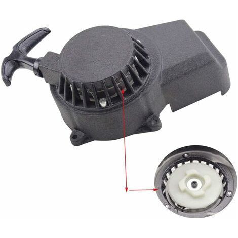 BUNTHAUS Démarreur en Aluminium Pédales de démarrage et pièces Noir Facile À Tirer À Rivet Remplacement pour 47CC 49cc Engrenage 2 Temps Boucle Pocket Bike Dirt Bike (1/5)